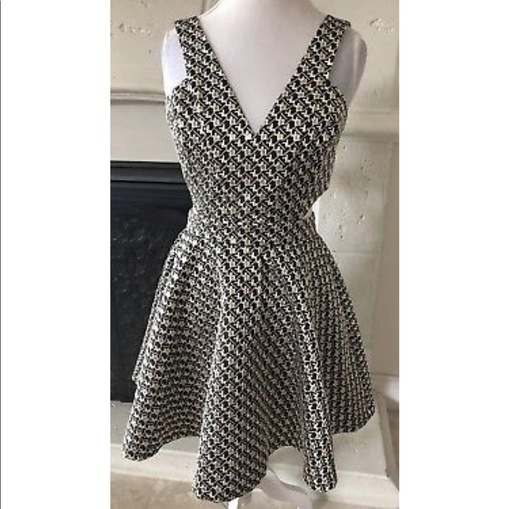 Gianni Bini gold and black metallic party dress
